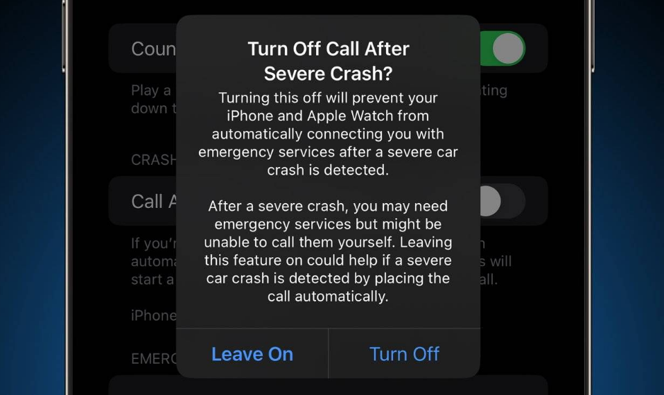 琼结苹果14维修分享 iPhone 14 和 Apple Watch 上关闭崩溃检测 
